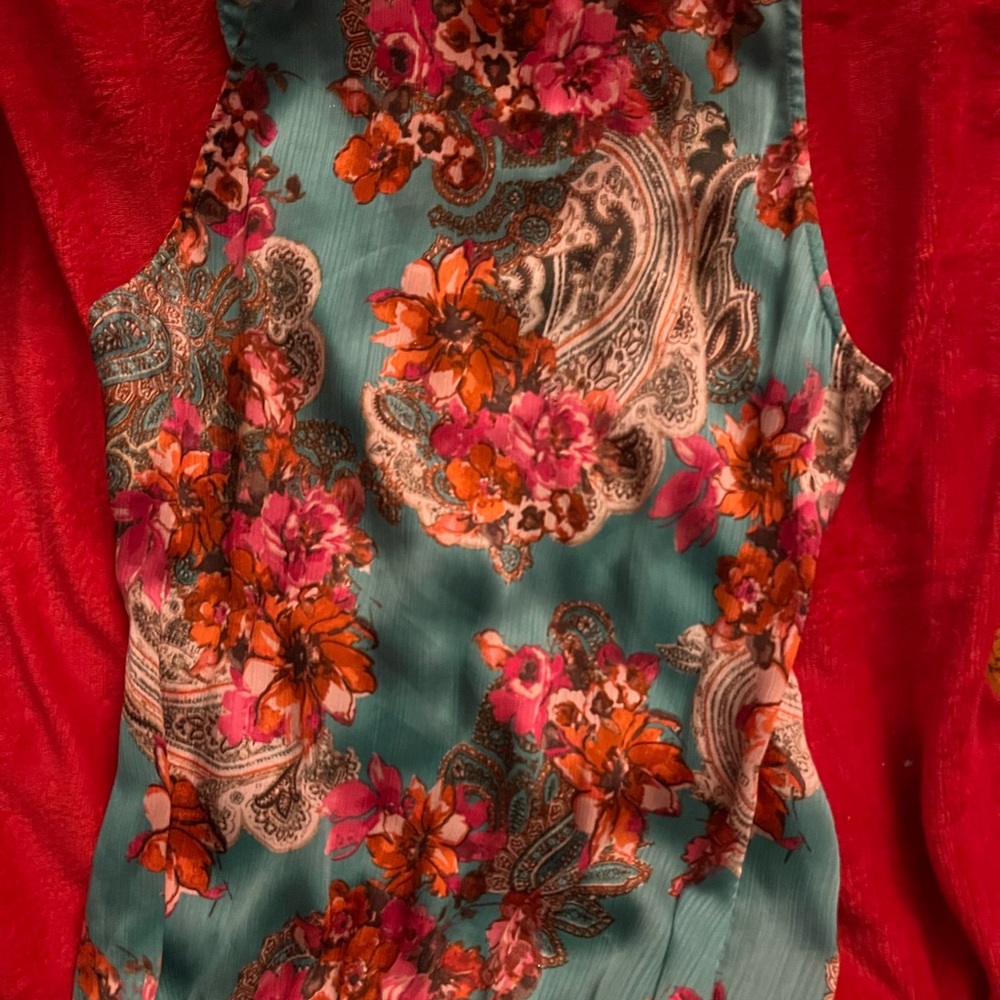 Cache Multicolor Beaded Floral Top - Picture 5 of 7